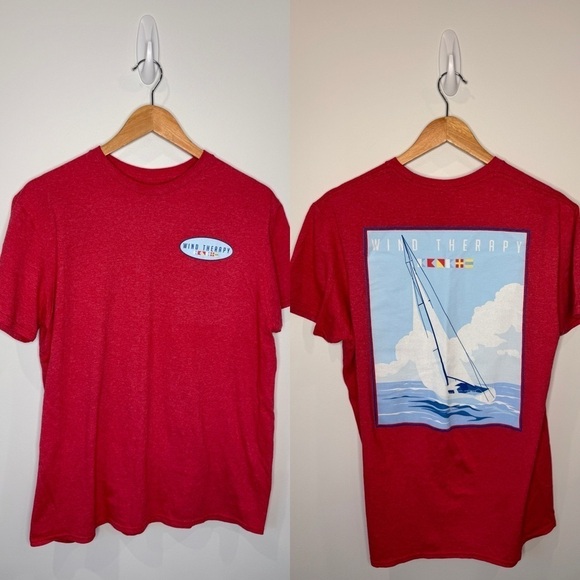 Croft & Barrow Wind Therapy Heather Red Men's T-Shirt (L) - Picture 1 of 5